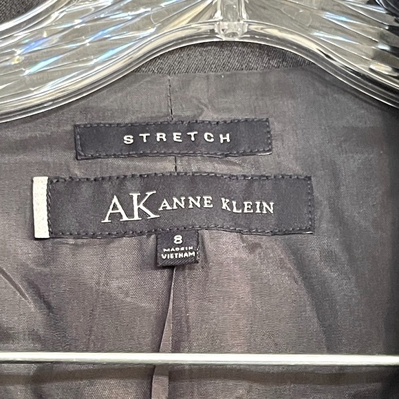 AK Anne Klein Stretch Two Button Blazer Charcoal Grey Size 10 - Picture 3 of 6